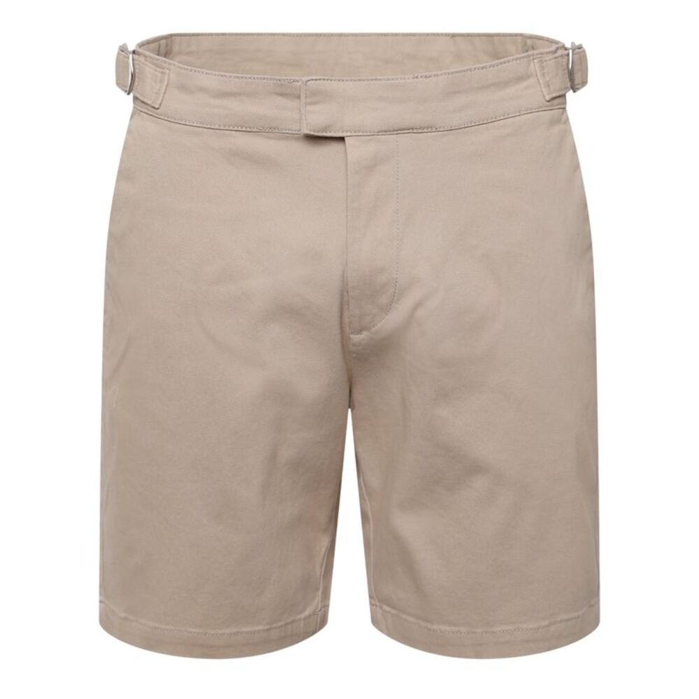 Duck and Cover Mens Everett Plain Chino Shorts / Stone